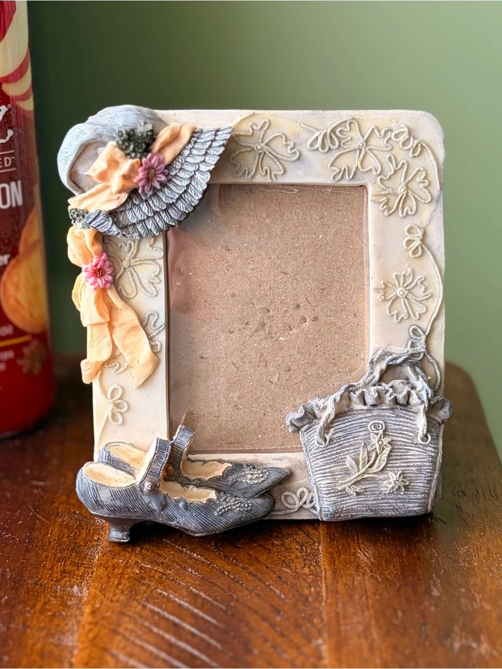 Vintage 3D Victorian Style Hat, Shoes and Purse Picture Frame Art Decor